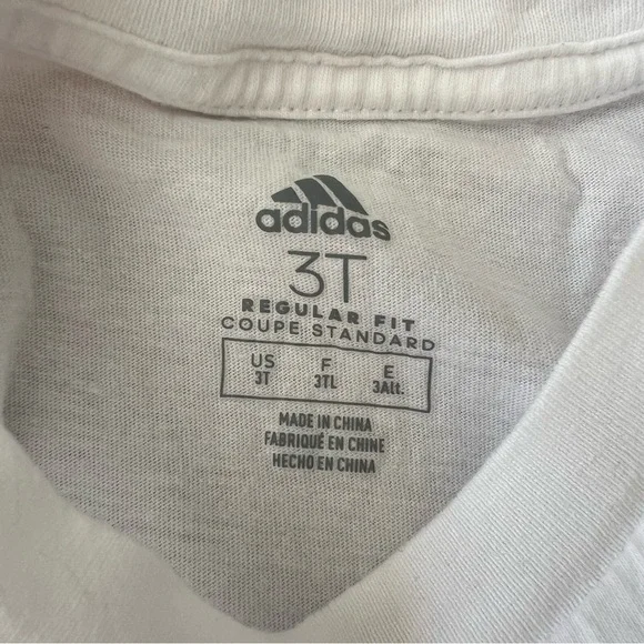 ADIDAS Kids White Sports Eagle Tee and Navy Shorts Set, 3T - Picture 6 of 10